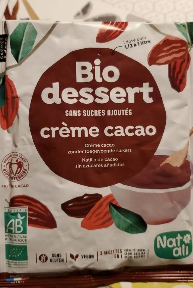 Bio dessert crème cacao