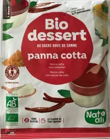 Bio dessert Panna cotta, au sucre de canne