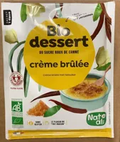 Bio dessert crème brûlée