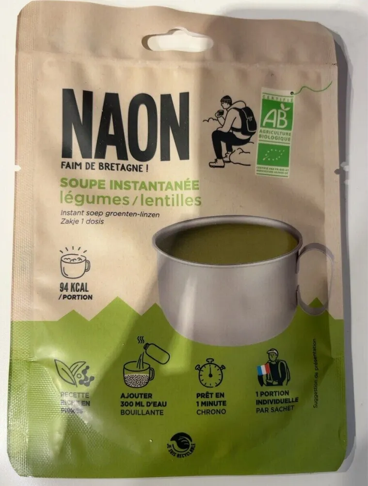 Soupe instantanée legumes/lentilles
