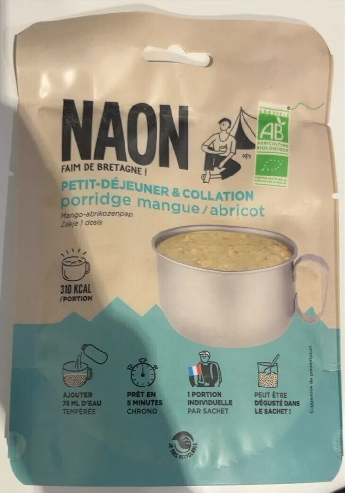 Porridge mangue abricot