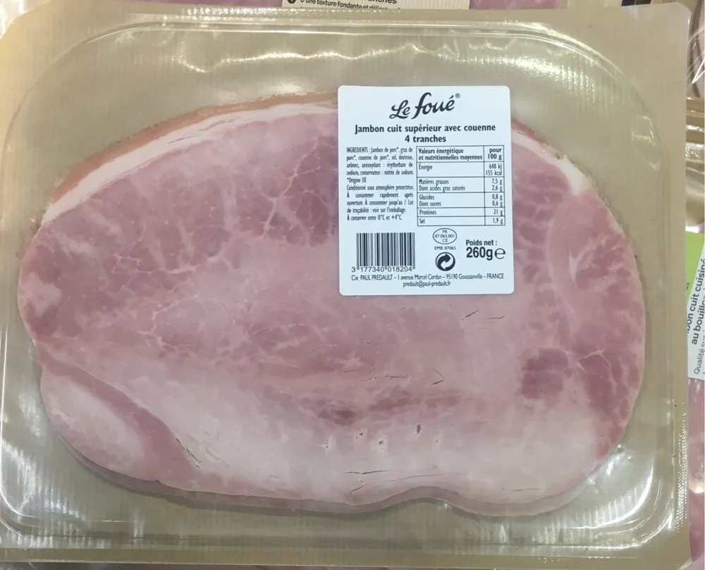 Jambon Cuit Supérieur avec Couenne