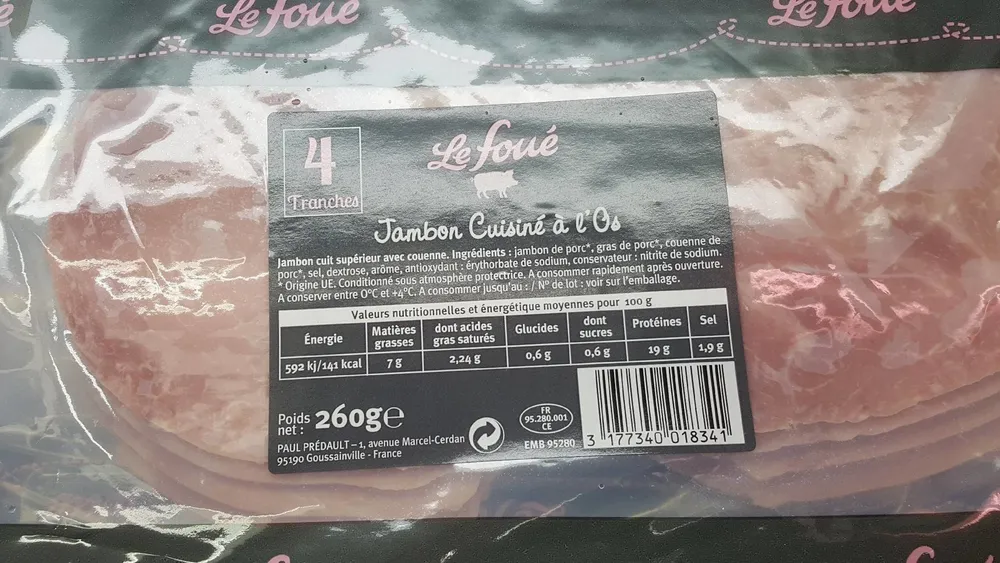 jambon cuisiné à l'os
