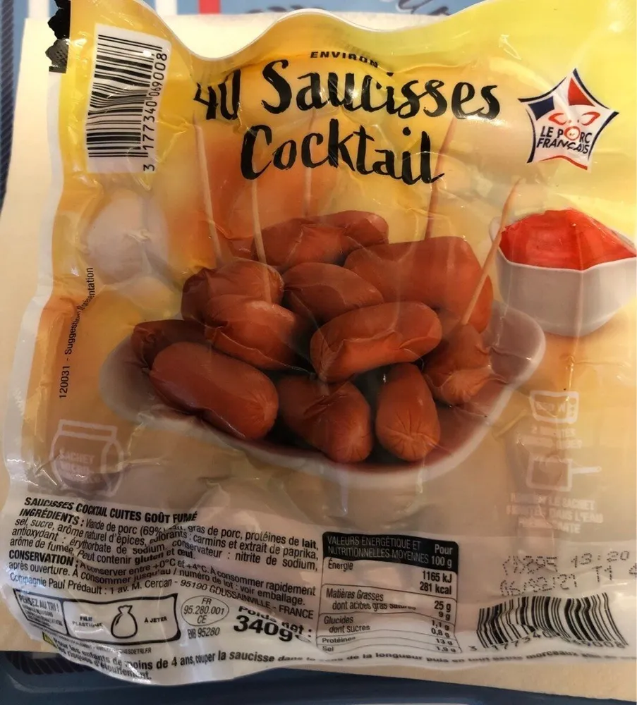 40 saucisses cocktail