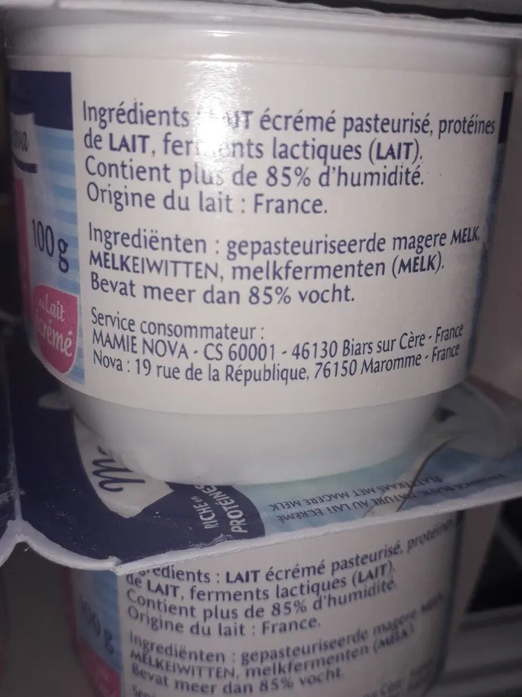 Fromage Blanc Mamie Nova, 0%mg