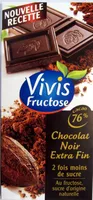 Chocolat noir extra fin au fructose