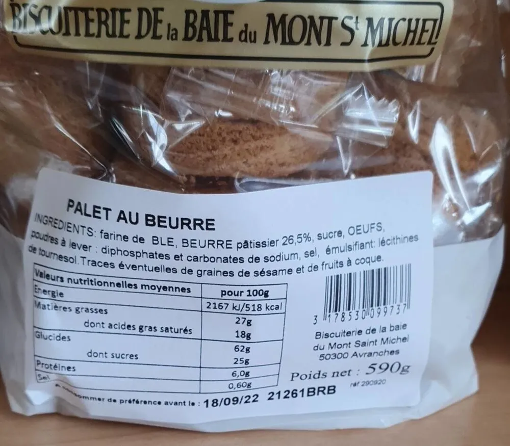 Palets au beurre