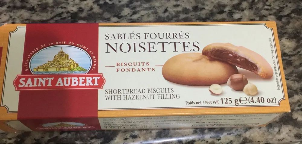 Saint Aubert Sablés fourrés noisettes