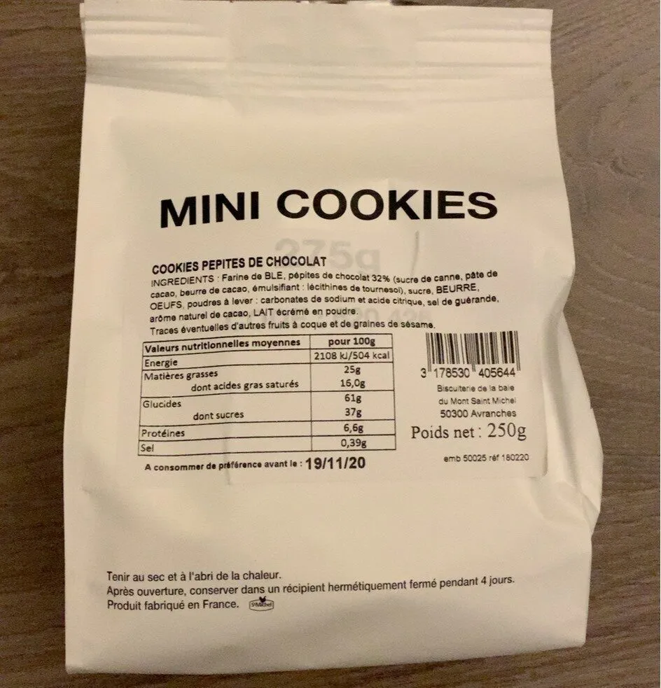 Cookies pepites chocolat