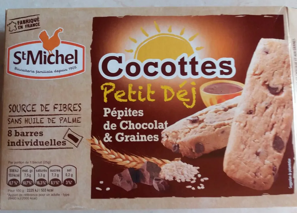 Cocottes Petit Déj Barres chocolat & graines