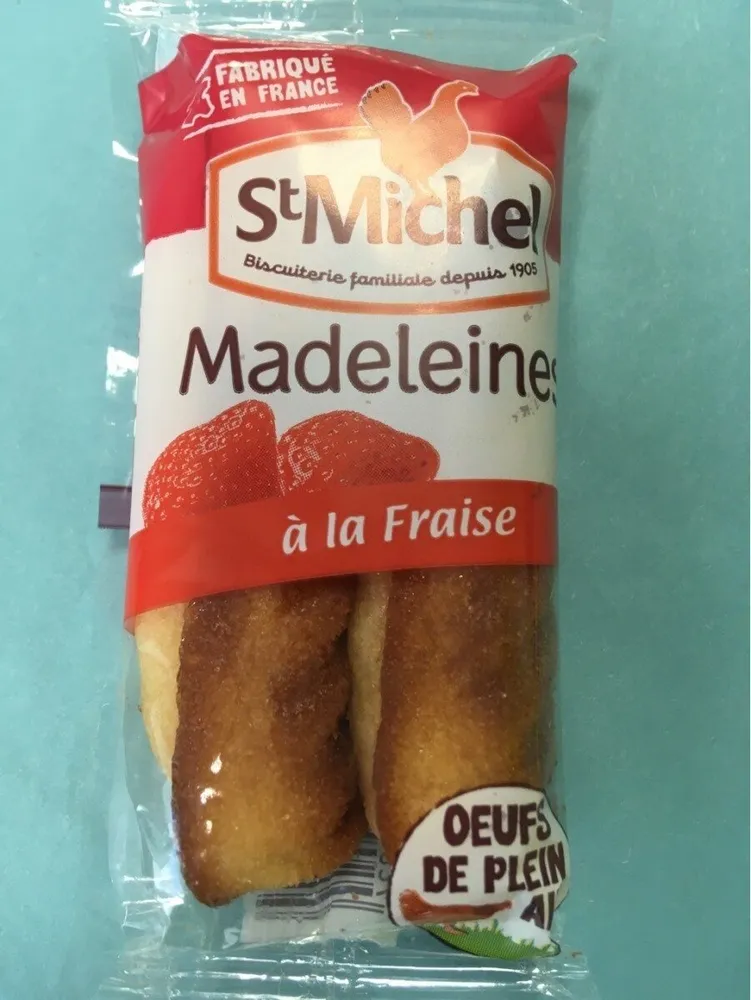 Madeleines à la fraise