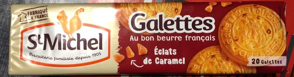 Galettes au bon beurre français éclats de caramel