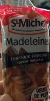 Madeleines fourrage chocolat