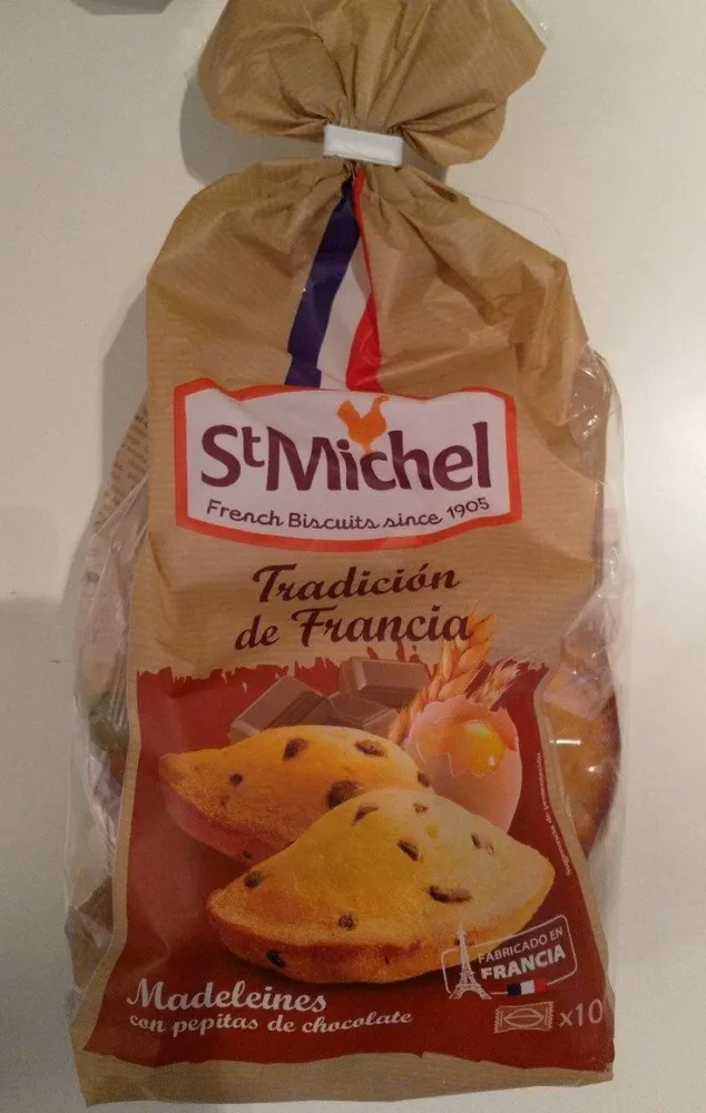 Madeleine con pepitas de chocolate