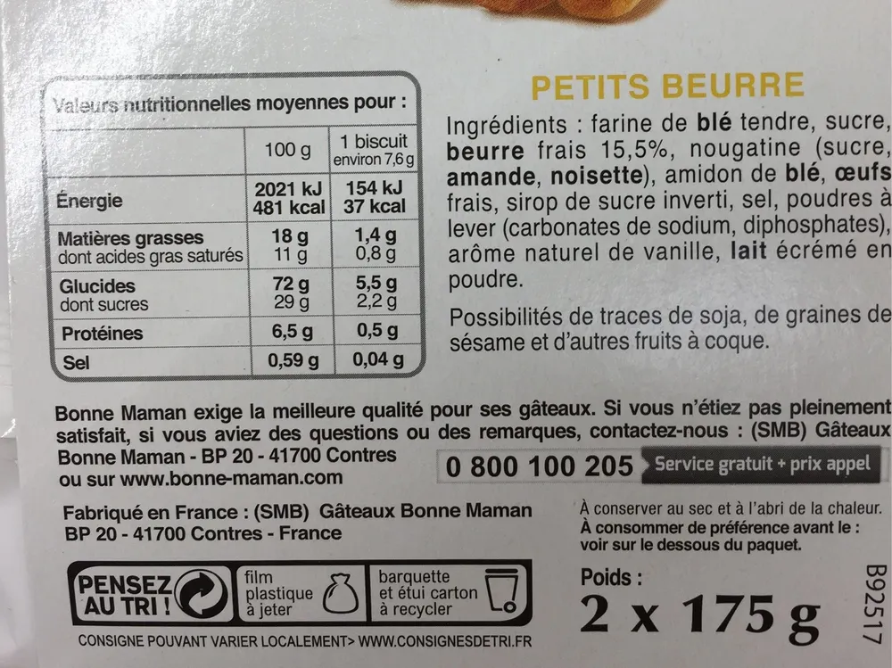 Biscuits Petits Beurre