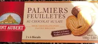 Palmiers feuilletes au chocolat au lait