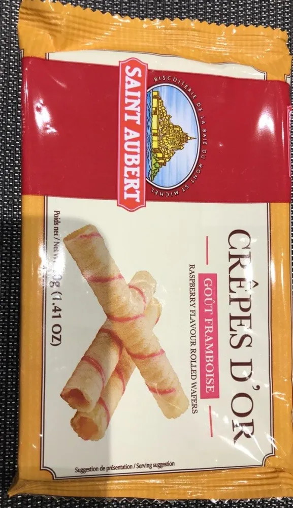Crêpes d'or gout framboise