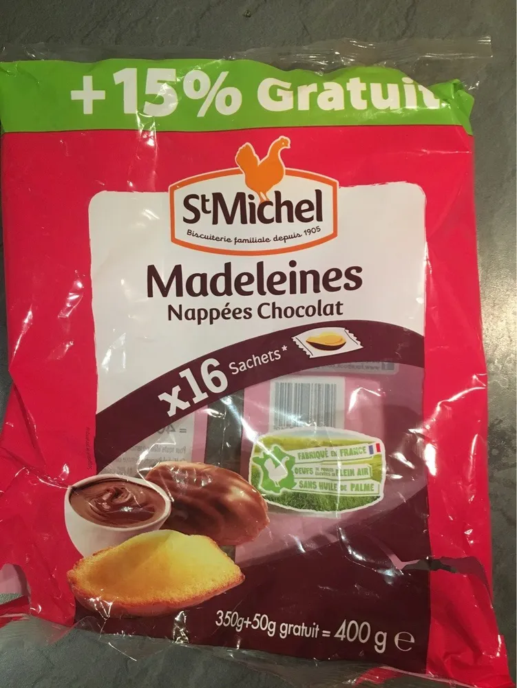 Madeleines nappées chocolat