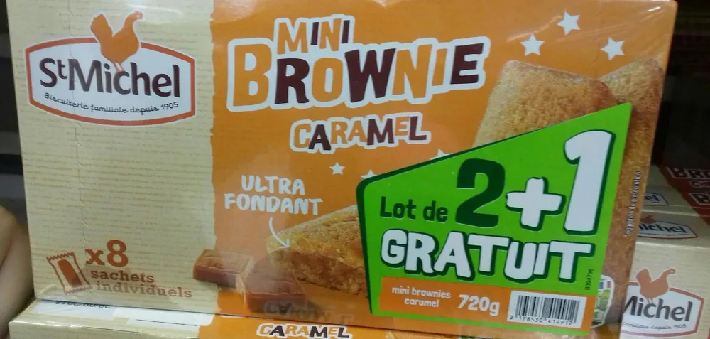 Mini brownies caramel
