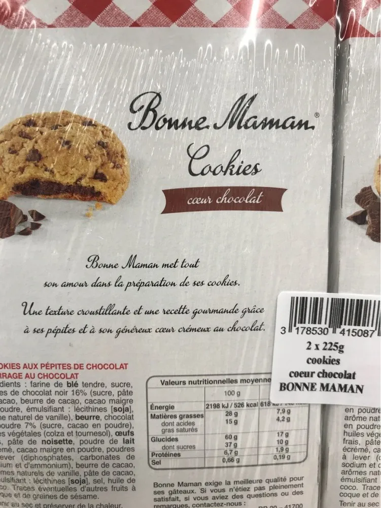 Cookies. Coeur chocolat