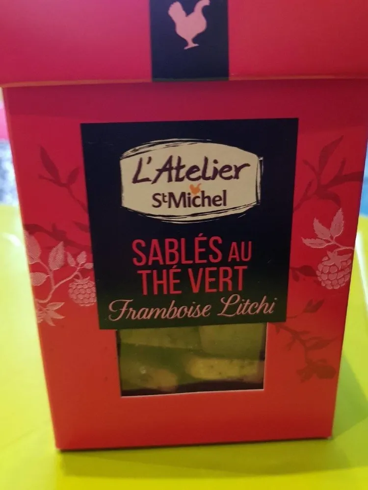 Sablés au thé vert framboise litchi