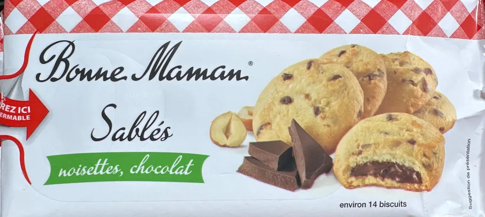Sablés noisette chocolat