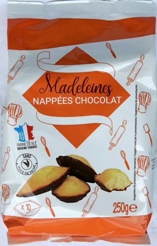Madeleines nappées chocolat