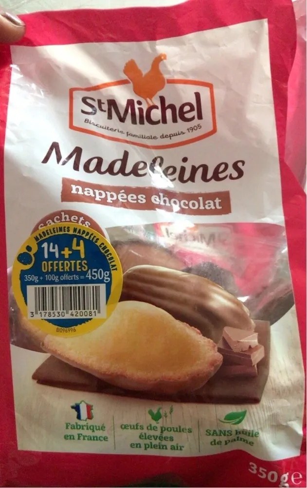 Madeleines nappées chocolat