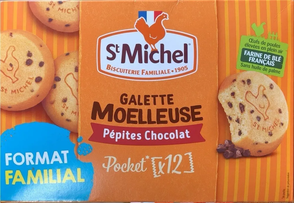 Galette moelleuse pépites chocolat