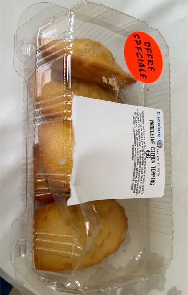 Madelaine citron topping