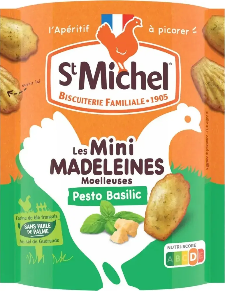 Les Mini MADELEINES Moelleuses Pesto Basilic