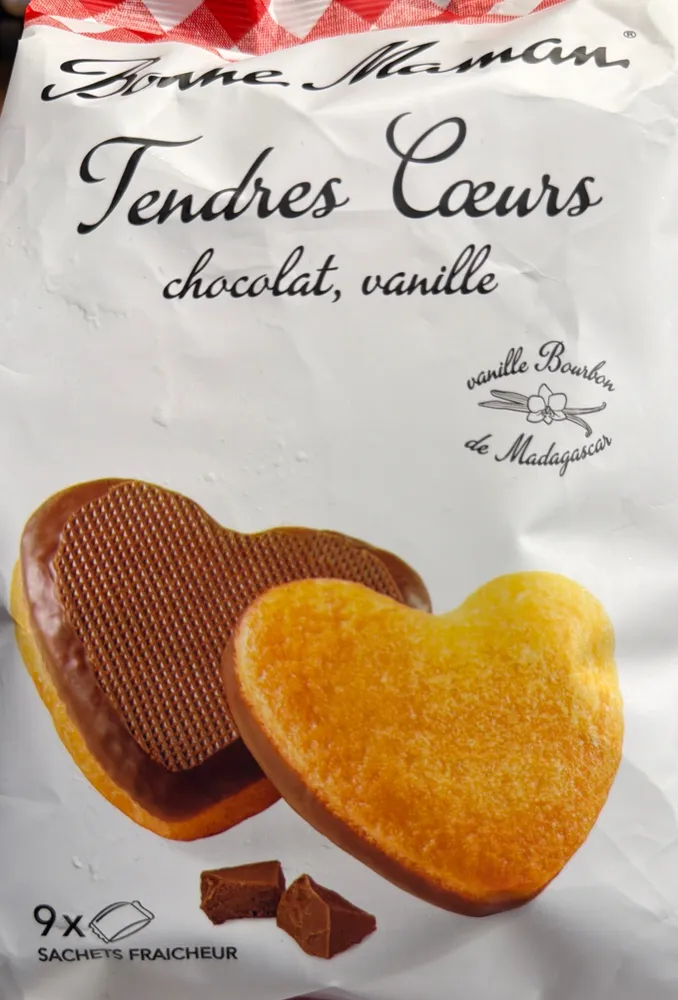 Tendres cœurs chocolat vanille