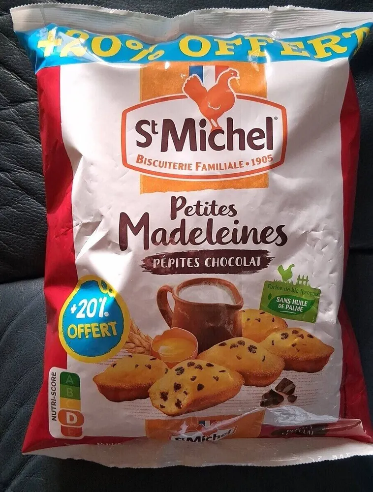 Petites Madeleines pépites chocolat