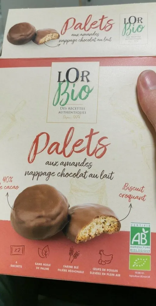 Palet aux amande chocolat