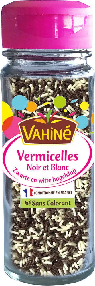 Vermicelles noir et blanc