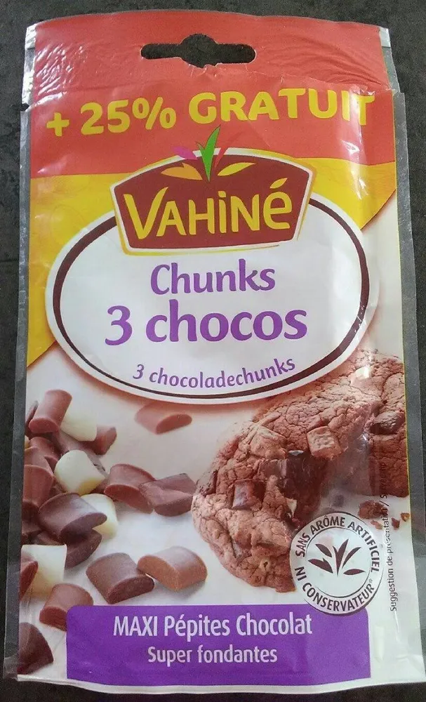 Maxi pépites de chocolat - chunks 3 chocos