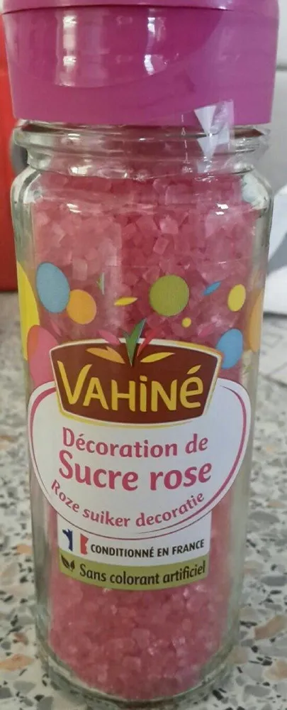 Décoration de sucre rose
