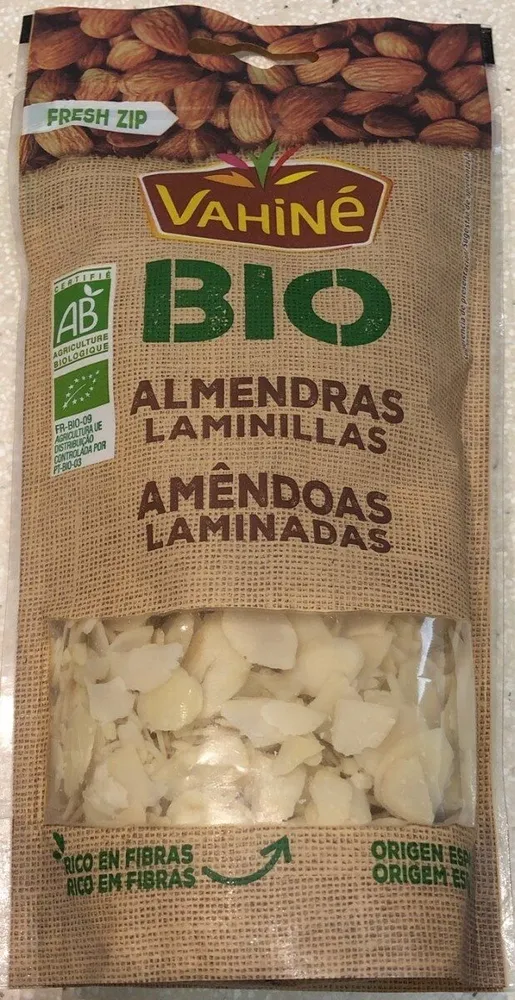 Almendras ecológicas peladas laminadas
