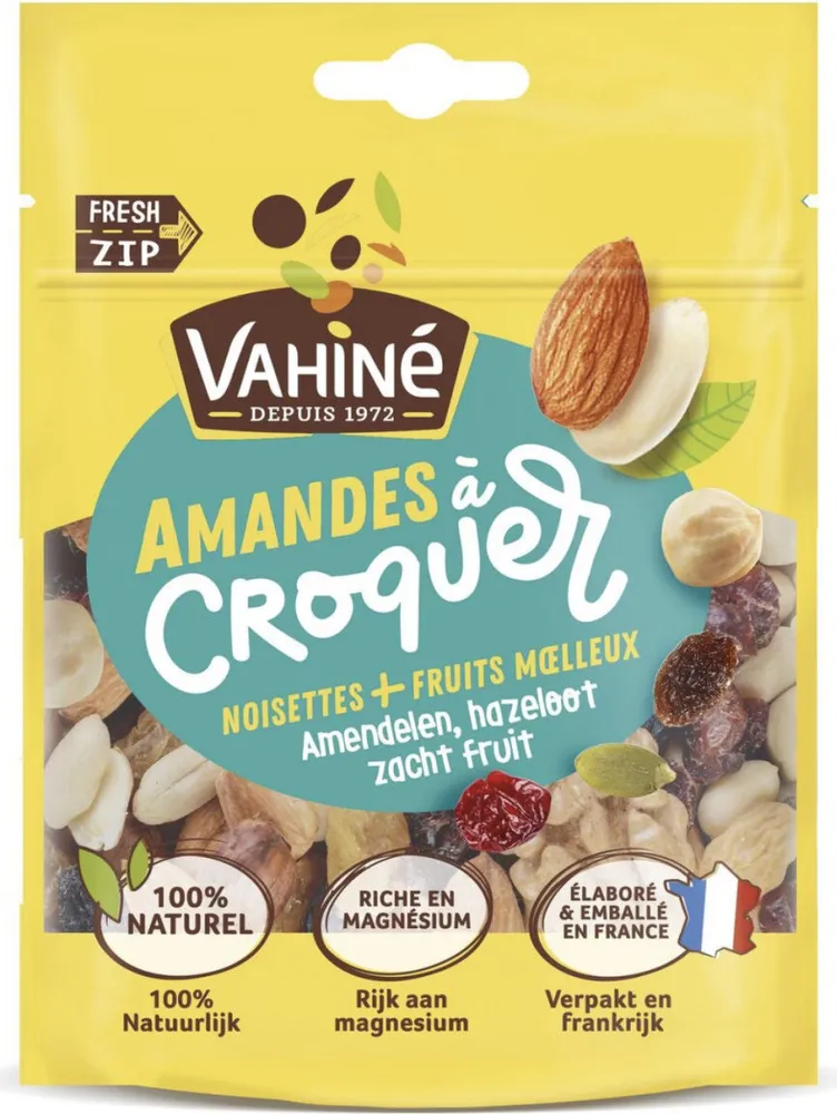 Amandes à croquer Noisettes + fruits moelleux
