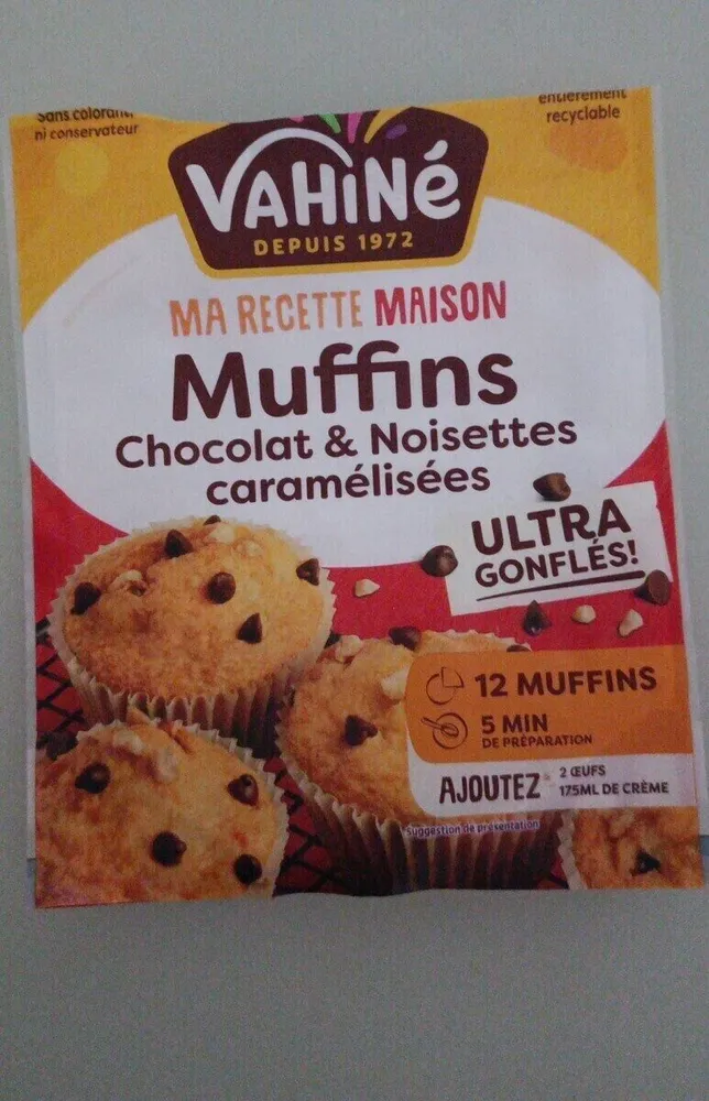 Muffins chocolat & noisettes caramélisées