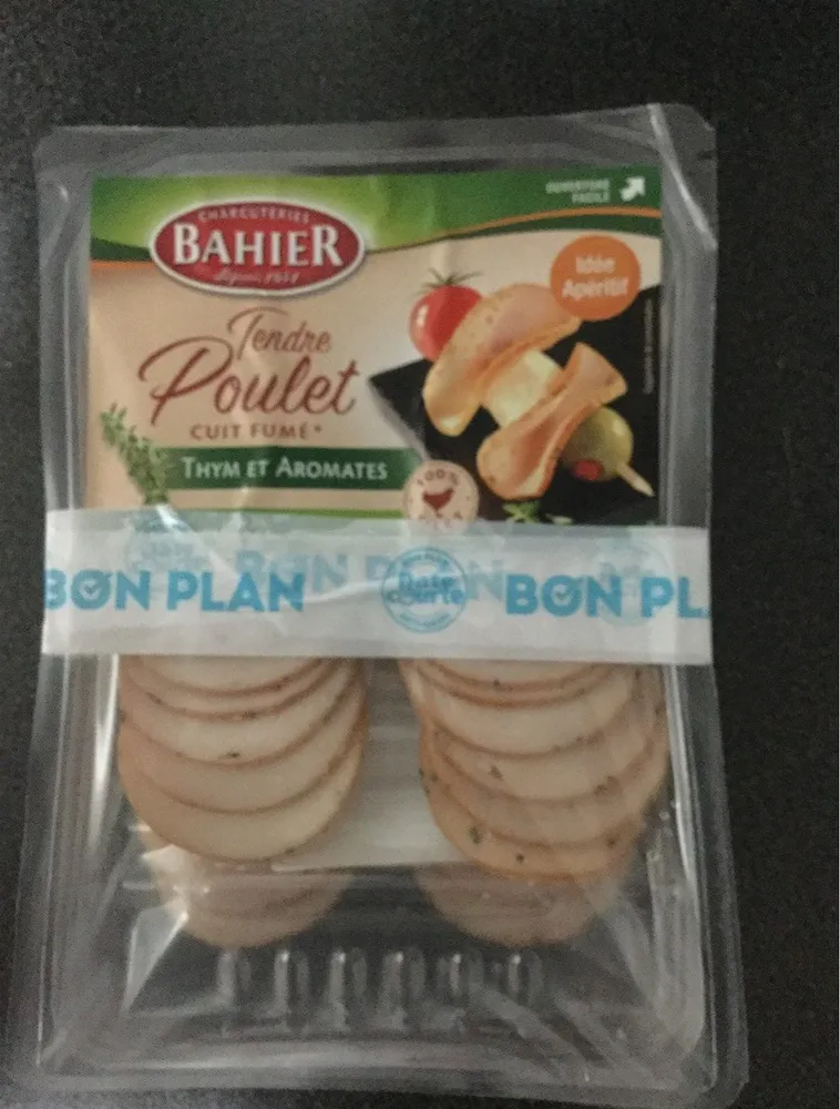 Filet de poulet cuit fumé thym/aromates Bahier