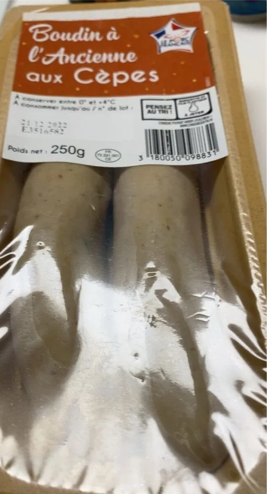 Boudin à l’ancienne aux cèpes
