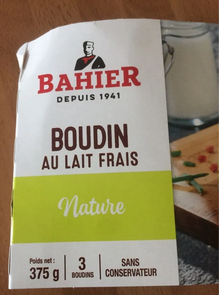 boudin au lait frais