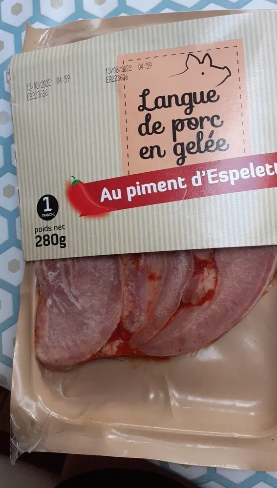 Langue de porc en gelée au piment d'Espelette
