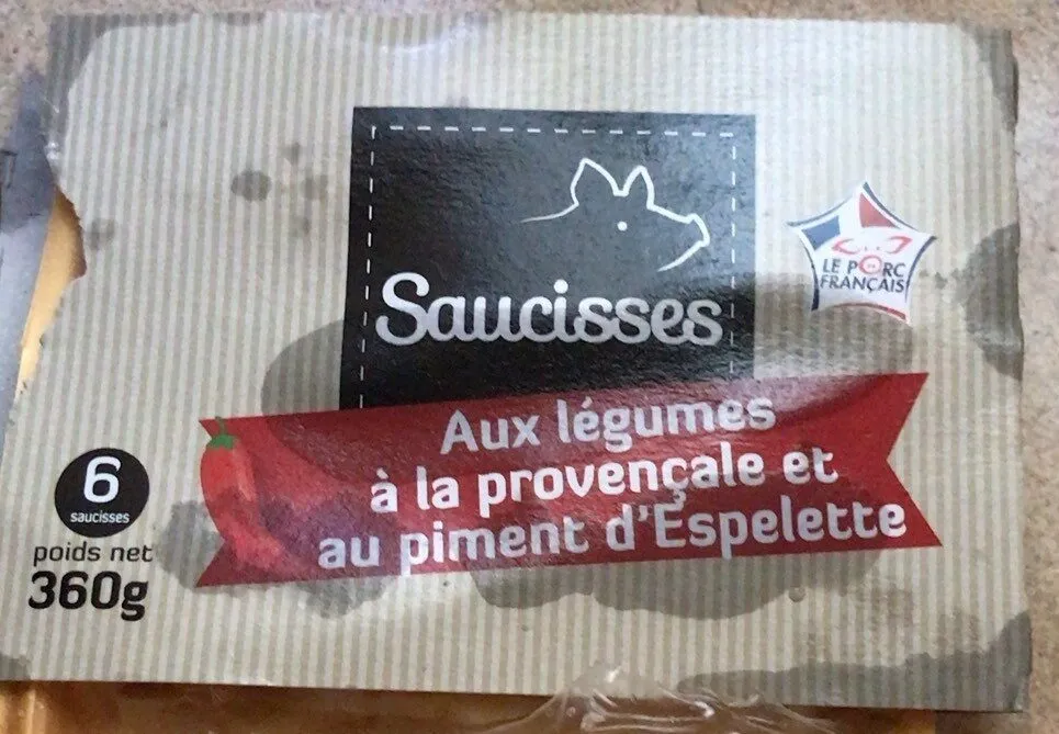 Saucisses aux légumes et piment d’Espelette