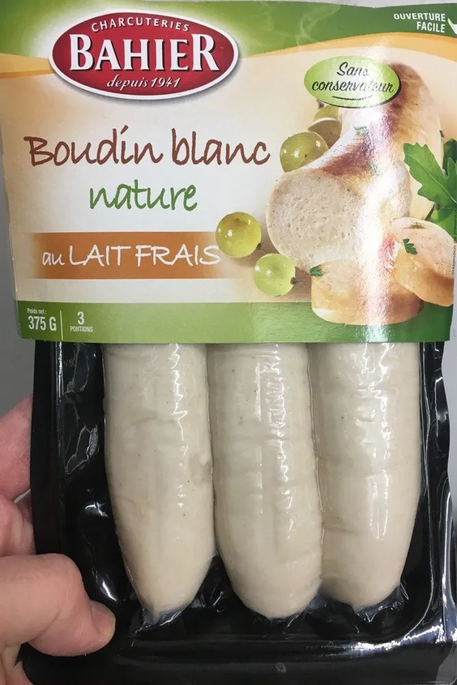 Boudin blanc nature au lait frais