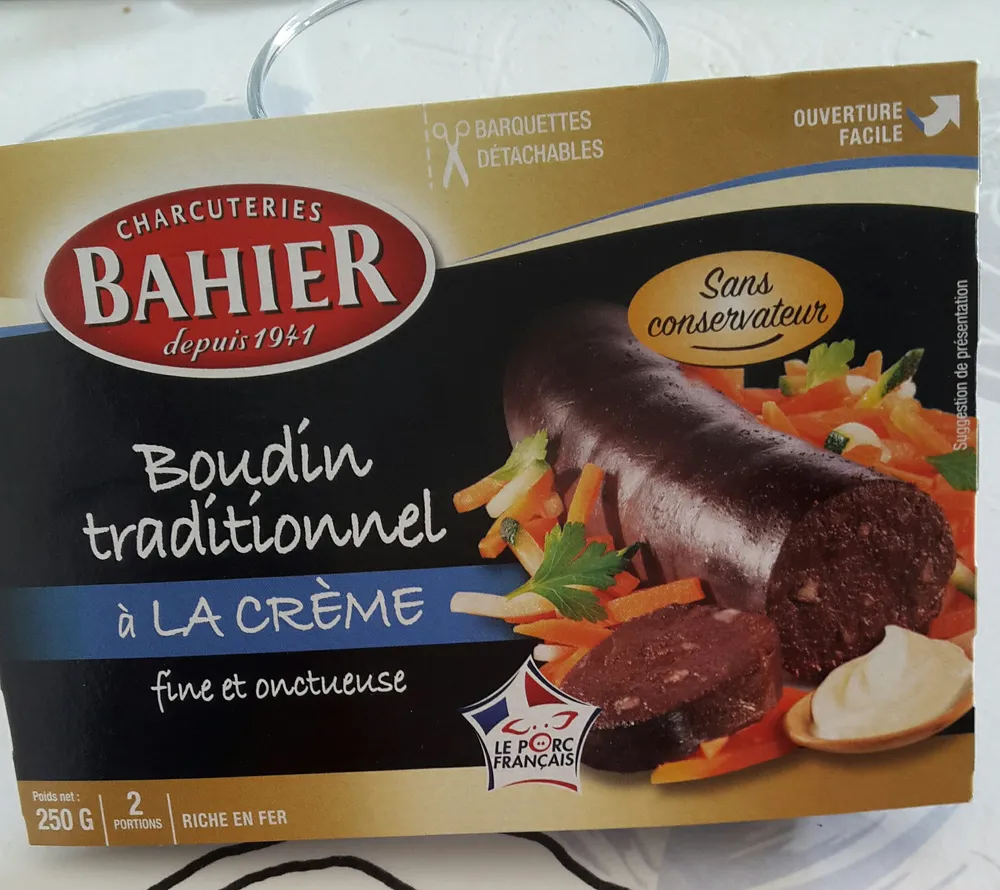 Bahier boudin noir a la creme