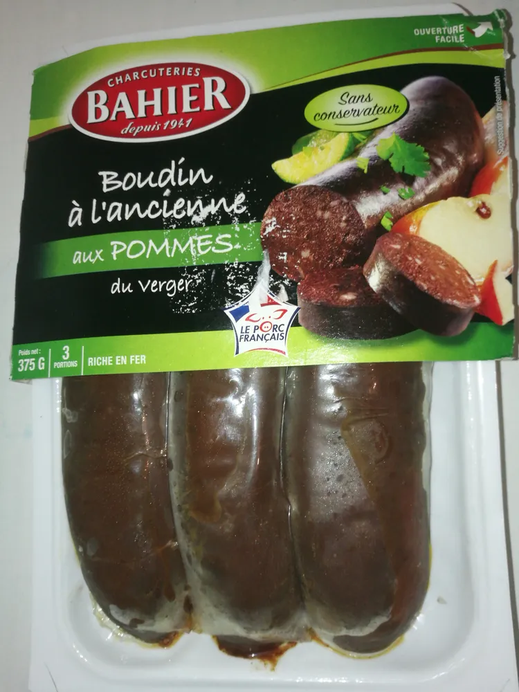3 Boudins Noirs Pommes