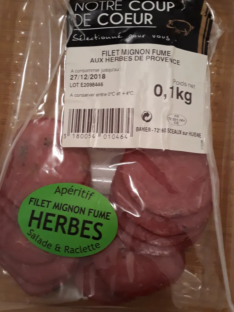 Filet mignon fumé aux herbes de Provence