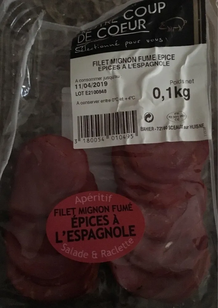 Filet mignon fume épices à l'Espagnole
